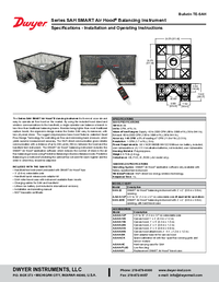 Thumbnail of document Manual - Series SAH SMART Air Hood® Balancing Instrument